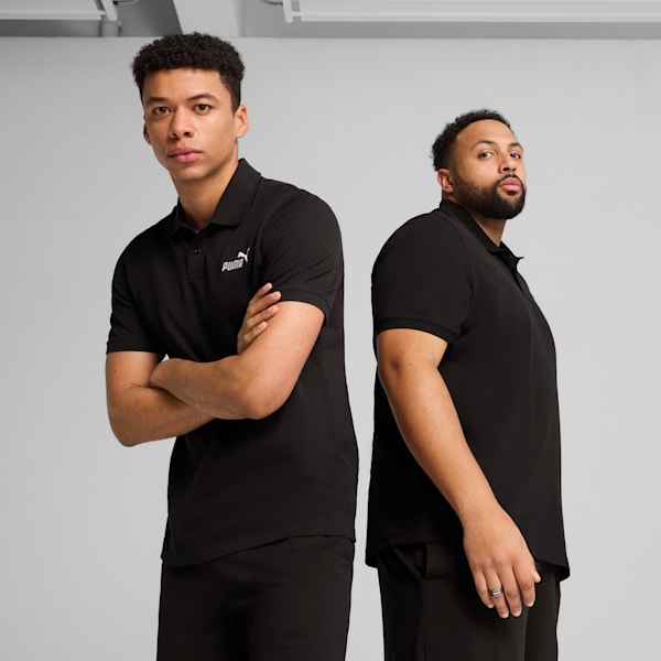 メンズ ESS NO. 1 ロゴ ピケ 半袖 ポロシャツ, PUMA Black, extralarge-JPN