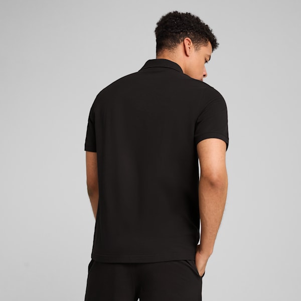 メンズ ESS NO. 1 ロゴ ピケ 半袖 ポロシャツ, PUMA Black, extralarge-JPN