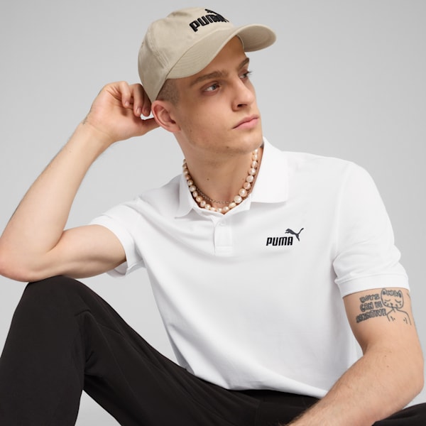 メンズ ESS NO. 1 ロゴ ピケ 半袖 ポロシャツ, PUMA White, extralarge-JPN