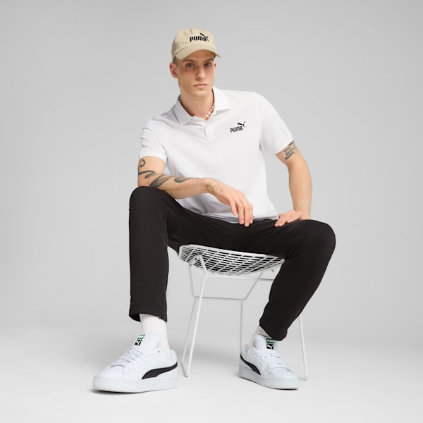 メンズ ESS NO. 1 ロゴ ピケ 半袖 ポロシャツ, PUMA White, extralarge-JPN