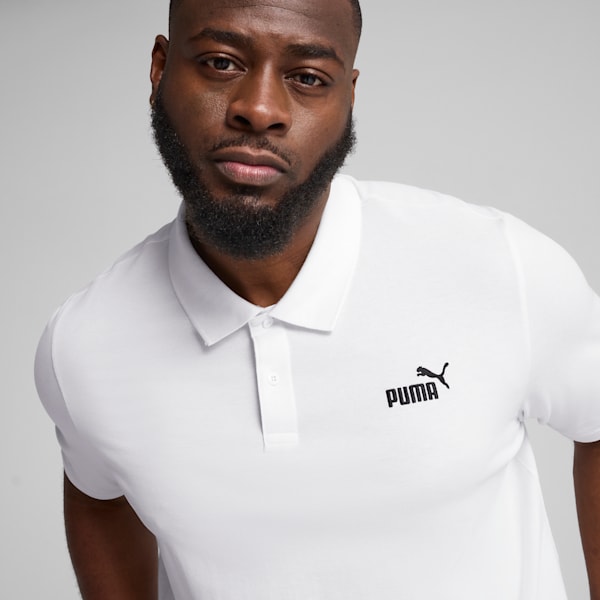 メンズ ESS NO. 1 ロゴ ピケ 半袖 ポロシャツ, PUMA White, extralarge-JPN