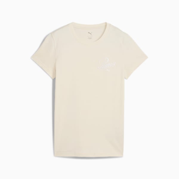 ウィメンズ ESS スクリプト 半袖 Tシャツ, Alpine Snow, extralarge-JPN