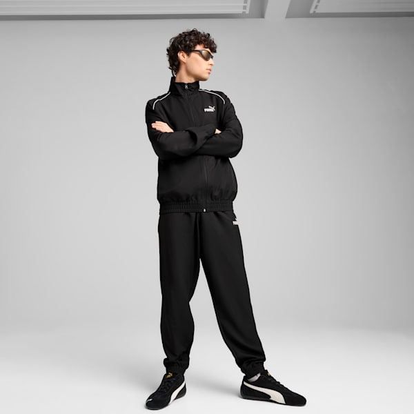 メンズ ウーブン パイピング トラックスーツ 上下セット, PUMA Black, extralarge-JPN