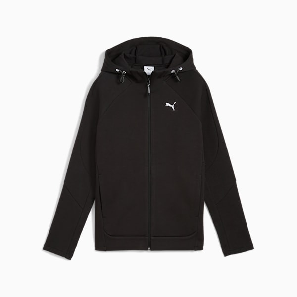 ウィメンズ エヴォストライプ フルジップ フーディDK, PUMA Black, extralarge-JPN