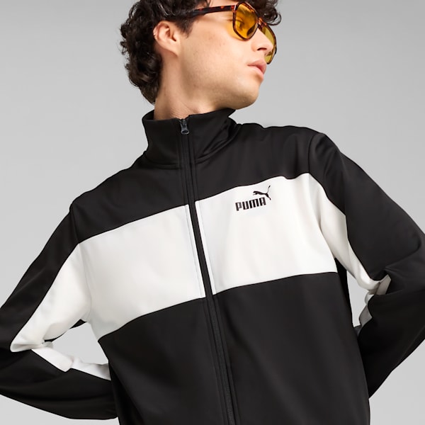 メンズ プーマ ポリ カラーブロック スーツ 上下セット, PUMA Black, extralarge-JPN