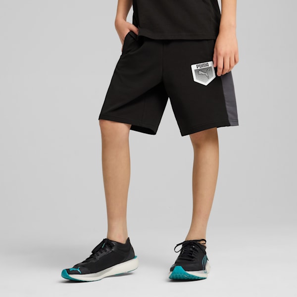 ボーイズ アクティブ スポーツ グラフィック スウェット ショーツ 120-160cm, PUMA Black, extralarge-JPN