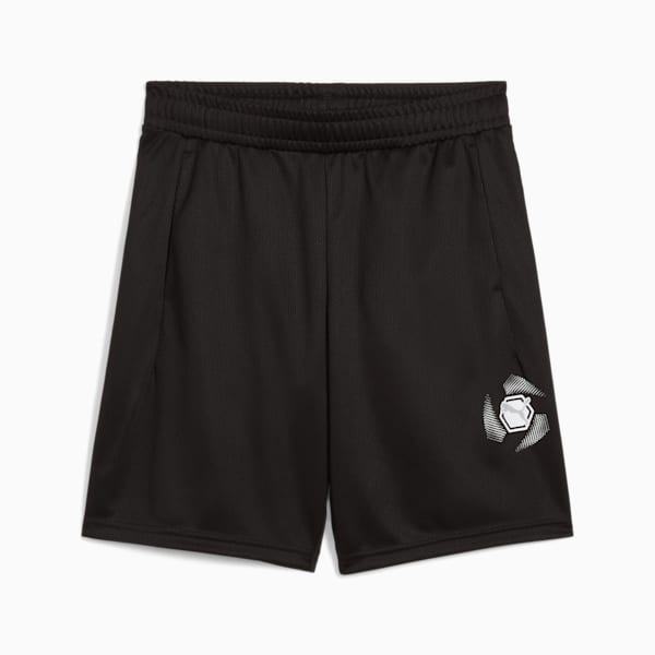ボーイズ アクティブ スポーツ グラフィック ポリエステル ショーツ 120-160cm, PUMA Black, extralarge-JPN