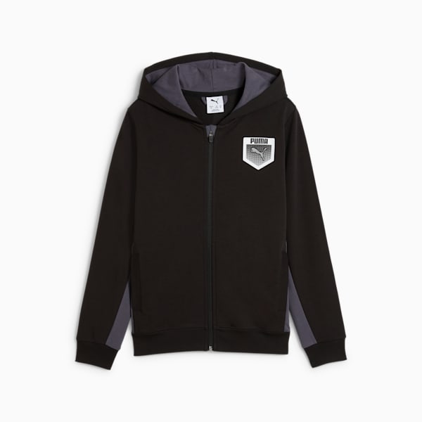 ボーイズ アクティブ スポーツ グラフィック フーディ 120-160cm, PUMA Black, extralarge-JPN