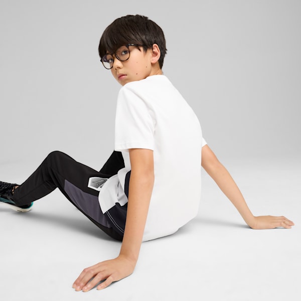ボーイズ アクティブ スポーツ グラフィック 半袖 Tシャツ B 120-160cm, PUMA White, extralarge-JPN