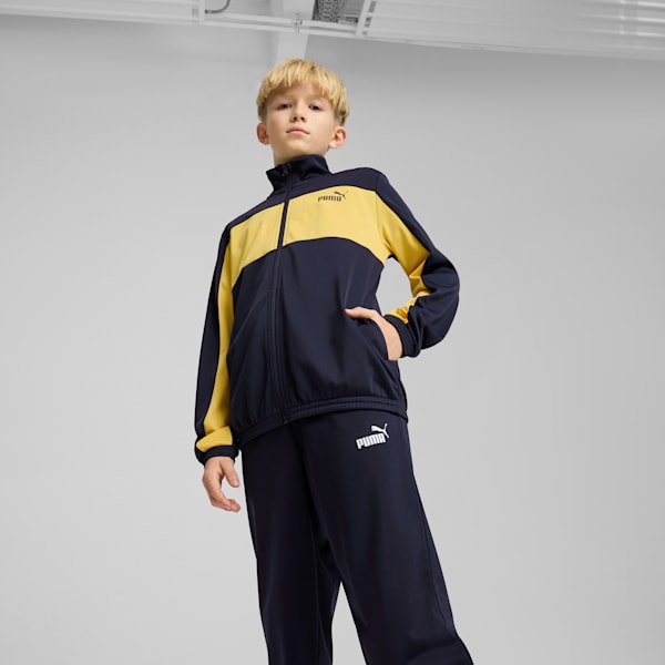 ボーイズ プーマ ポリ カラーブロック スーツ B 上下セット 120-160cm, New Navy, extralarge-JPN