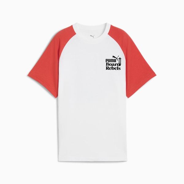 ボーイズ ミッド90S グラフィック 半袖 Tシャツ II B 120-160cm, PUMA White-Red Fire, extralarge-JPN
