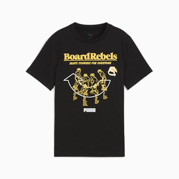 ボーイズ ミッド90S グラフィック 半袖 Tシャツ I B 120-160cm, PUMA Black, extralarge-JPN