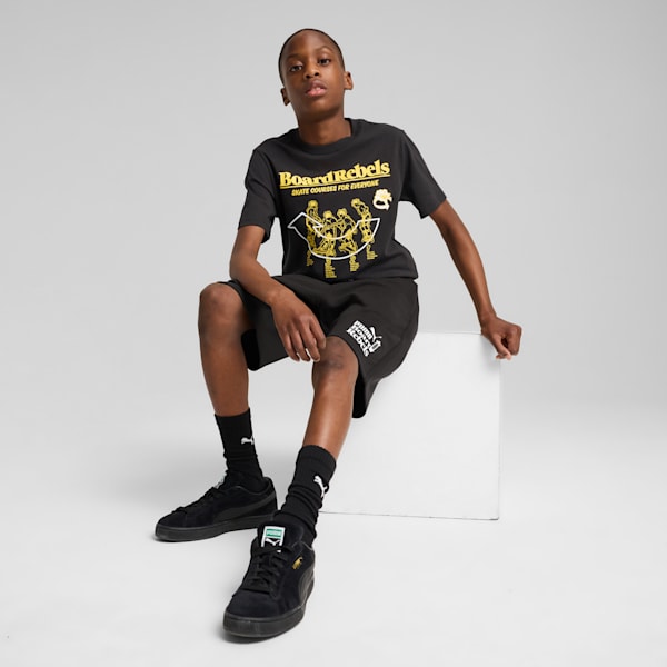 ボーイズ ミッド90S グラフィック 半袖 Tシャツ I B 120-160cm, PUMA Black, extralarge-JPN