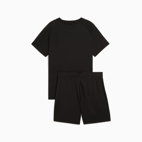 ボーイズ TAD ESS ポリ AOP Tシャツ & ショーツ 上下セット 120-160cm, PUMA Black, extralarge-JPN