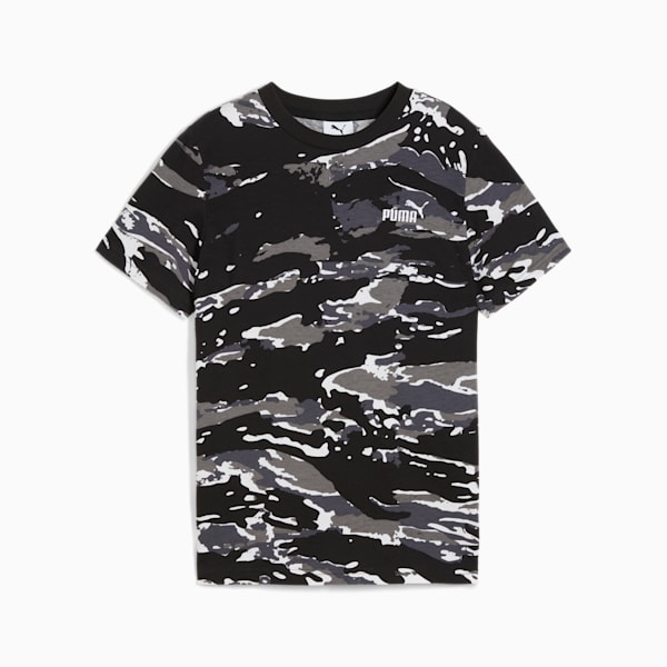 ボーイズ ESS カモ AOP 半袖 Tシャツ TR B 120-160cm, PUMA Black, extralarge-JPN