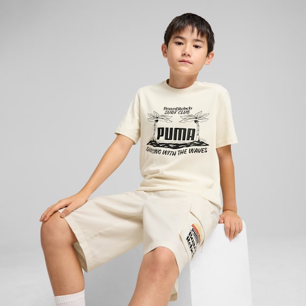 ボーイズ ミッド90S グラフィック 半袖 Tシャツ III B 120-160cm, Alpine Snow, extralarge-JPN