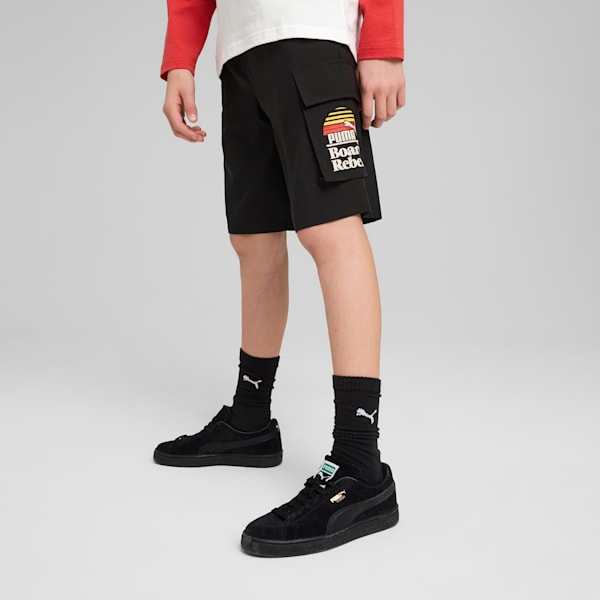 ボーイズ ミッド 90S カーゴ チノ ショーツ B 120-160cm, PUMA Black, extralarge-JPN