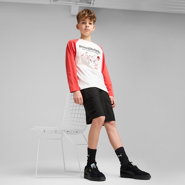 ボーイズ ミッド 90S カーゴ チノ ショーツ B 120-160cm, PUMA Black, extralarge-JPN