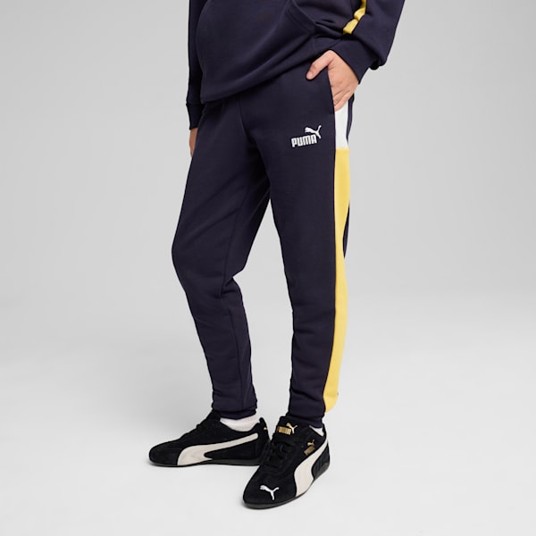 ボーイズ ESS ブロック スウェットパンツ TR B 120-160cm, New Navy, extralarge-JPN