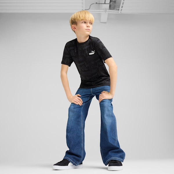ボーイズ ミッド 90S AOP 半袖 Tシャツ 120-160cm, PUMA Black, extralarge-JPN