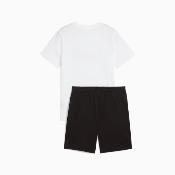 ボーイズ ESS 2 カラー NO. 1 ロゴ 半袖 Tシャツ アンド ショーツ セット 120-160cm, PUMA White, extralarge-JPN