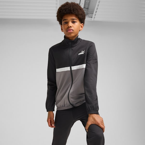 ボーイズ ポリ カラーブロック スーツ B 上下セット 120-160cm, PUMA Black, extralarge-JPN