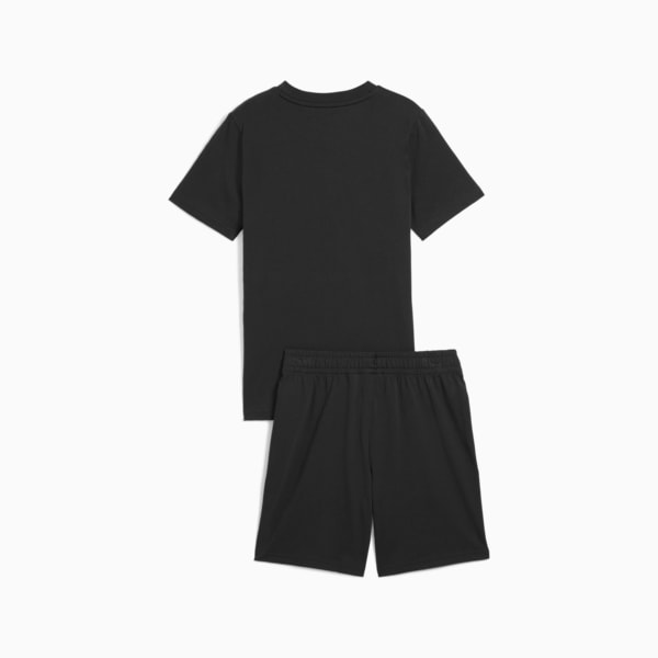 ボーイズ ESS ロゴ ラブ HOG 半袖 Tシャツ & ショーツ セット 120-160cm, PUMA Black, extralarge-JPN
