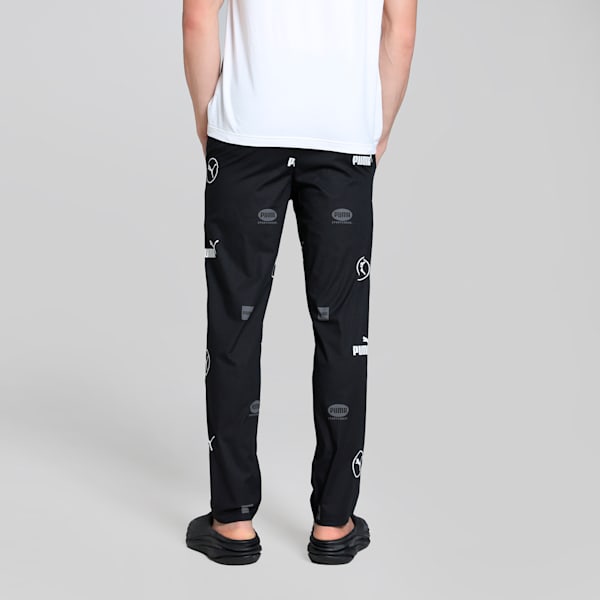 Men's Printed Lounge Pants, PUMA Black-PUMA White, extralarge-IND