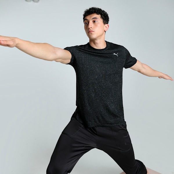 M Studio Cloudspun Printed Men's Training Tee, PUMA Black, extralarge-IND