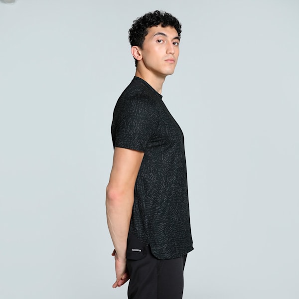 M Studio Cloudspun Printed Men's Training Tee, PUMA Black, extralarge-IND