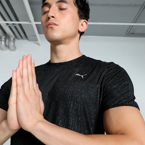 M Studio Cloudspun Printed Men's Training Tee, PUMA Black, extralarge-IND