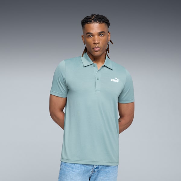 Essentials All In Men's Polo Shirt, Green Moon, extralarge