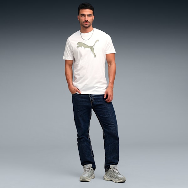 Men’s Cotton Graphic Printed T-shirt, PUMA White, extralarge-IND