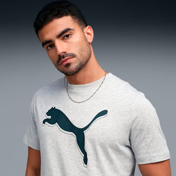 Men’s Cotton Graphic Printed T-shirt, Light Gray Heather, extralarge-IND