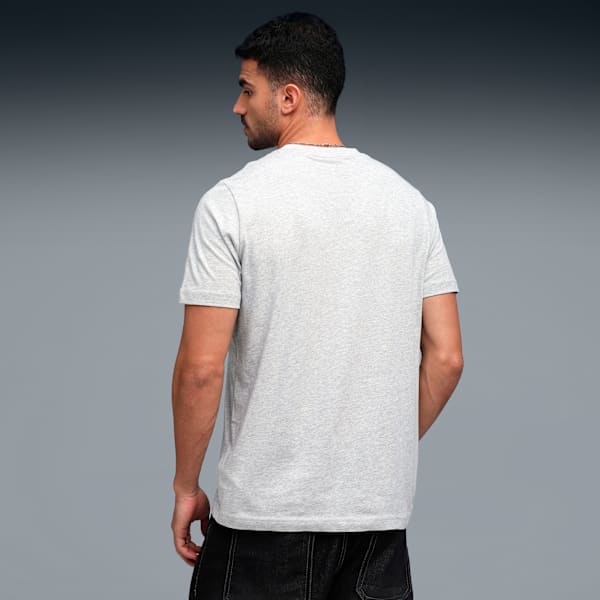 Men’s Cotton Graphic Printed T-shirt, Light Gray Heather, extralarge-IND