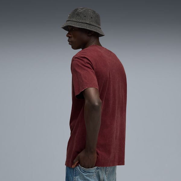 Essentials Elevated Wash Tee Men, Ruby Shimmer, extralarge
