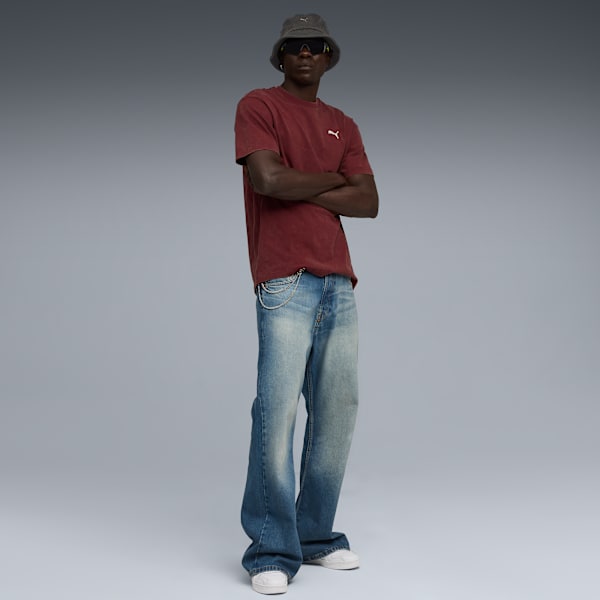 Essentials Elevated Wash Tee Men, Ruby Shimmer, extralarge