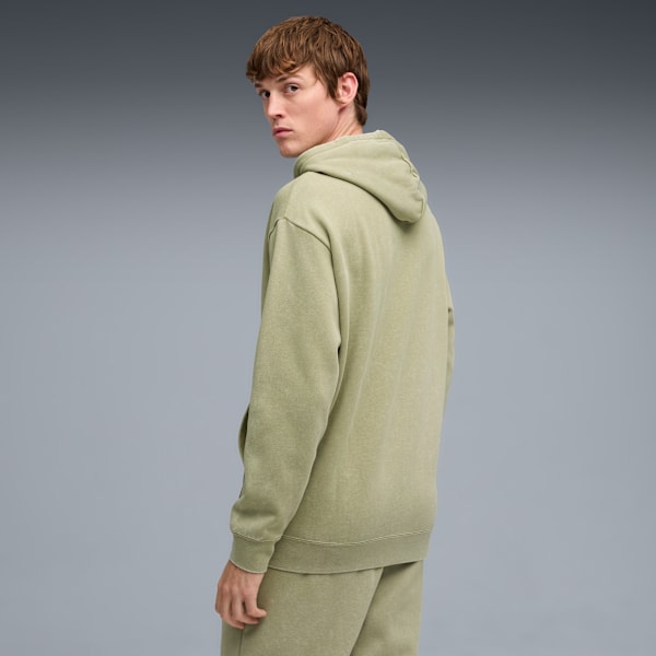 Sudadera con capucha desteñida ESS ELEVATED para hombre, Lux Army, extralarge