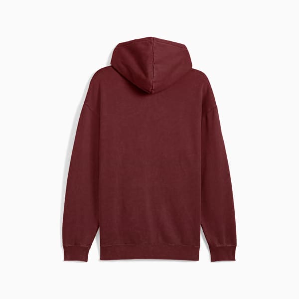 ESS ELEVATED Wash Hoodie Men, Ruby Shimmer, extralarge