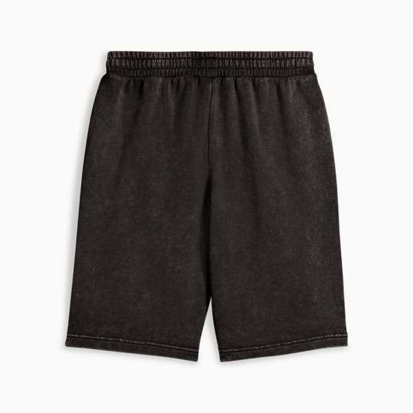 Essentials Elevated Wash Shorts Men, PUMA Black, extralarge
