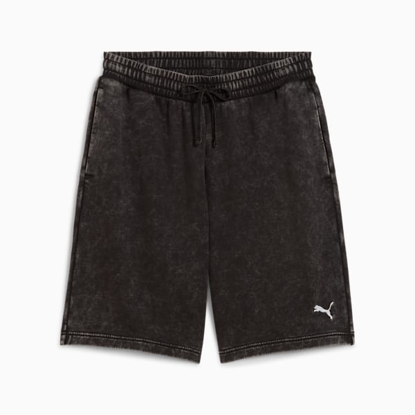 Essentials Elevated Wash Shorts Men, PUMA Black, extralarge