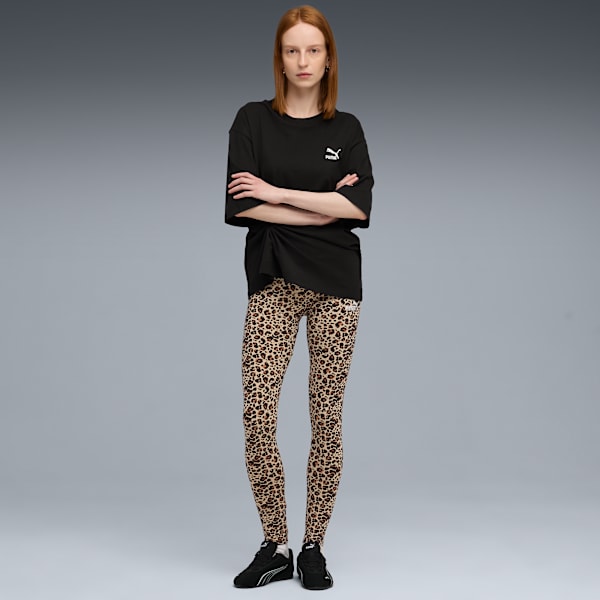 Essentials Animal Print Leggings Women, Toasted Almond, extralarge-GBR