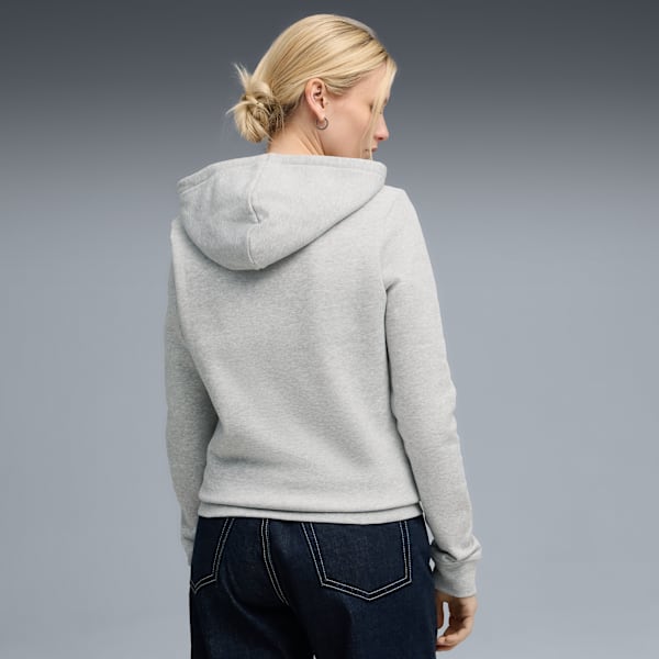 Essentials Logo Lab Hoodie Women, Light Gray Heather, extralarge