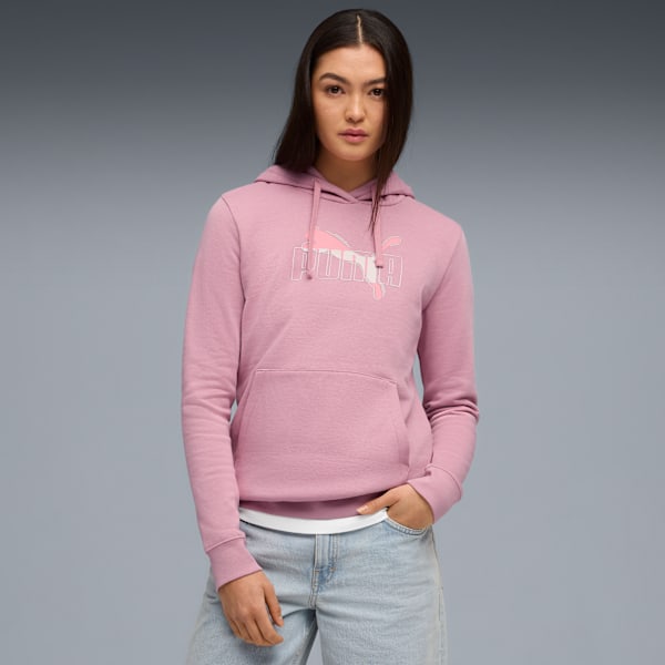 Essentials Logo Lab Hoodie Women, Poised Pink, extralarge