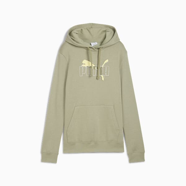 Essentials Logo Lab Hoodie Women, Lux Army, extralarge