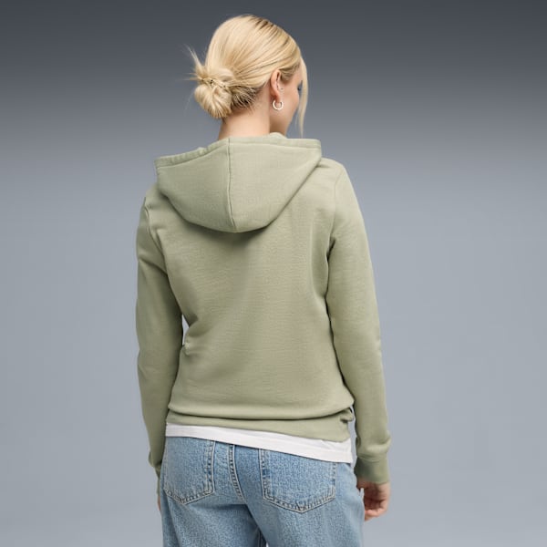 Essentials Logo Lab Hoodie Women, Lux Army, extralarge