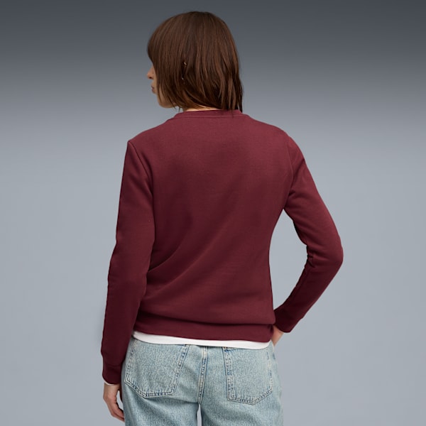 Sudadera Essentials Metallic para mujer, Ruby Shimmer-metallic gold, extralarge