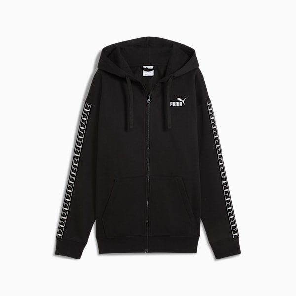 Essentials Tape Women's Full-Zip Cotton Hoodie, PUMA Black, extralarge-IND