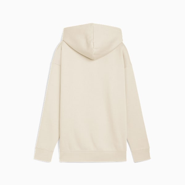Essentials Tape Women's Full-Zip Cotton Hoodie, Alpine Snow, extralarge-IND