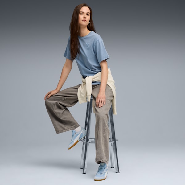ESS ELEVATED Wash Tee Women, Cool Blue, extralarge